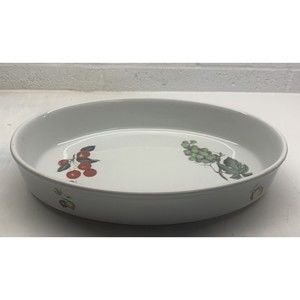 Cordon Bleu 12 1/2 OVAL CASSEROLE BAKING DISH Cherries Grape MADE IN USA Vintage